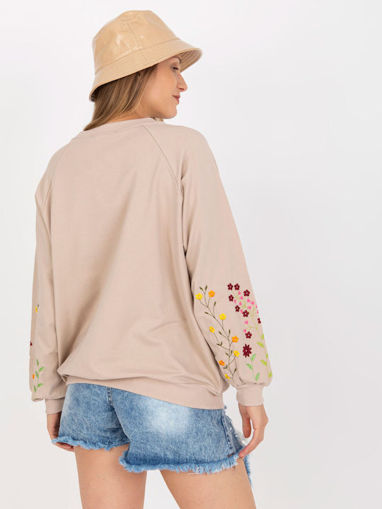 Rue Paris Women's Sweatshirt Beige