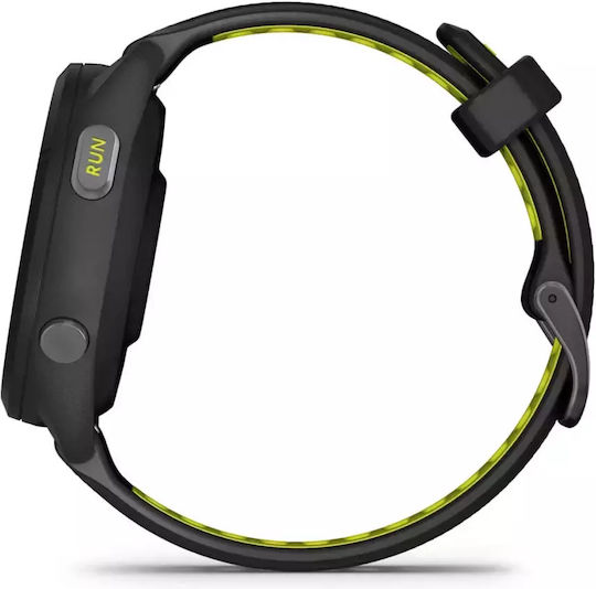 Garmin Forerunner 265s 42mm Waterproof Smartwatch with Heart Rate Monitor (Black/Amp Yellow)