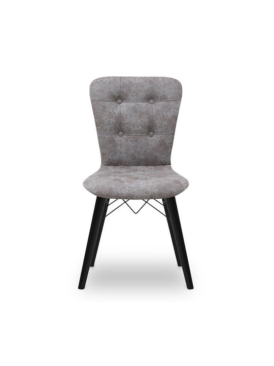Palmira Dining Room Fabric Chair Gray 47x44x88cm