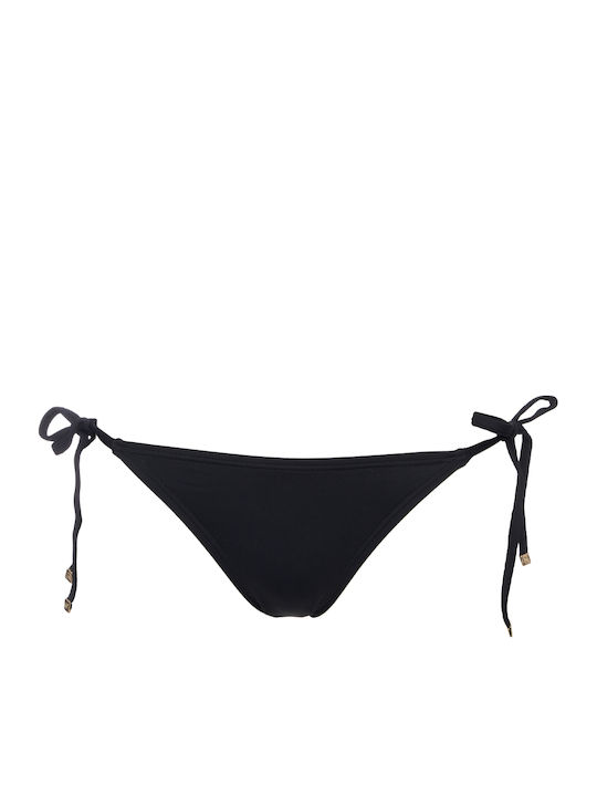 Bikinihosen Slip mit Schnürung Schwarz