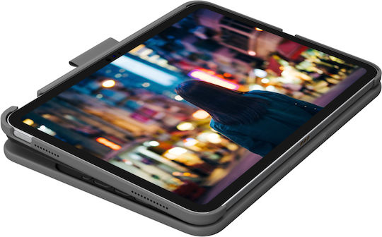 Logitech Flip Cover mit Tastatur Englisch US Oxford Grau (iPad 2022 10,9 Zoll)