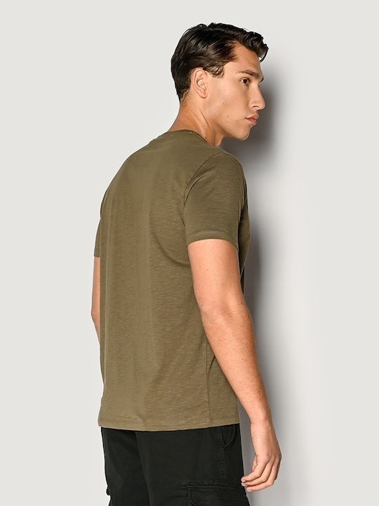 Brokers Jeans Herren T-Shirt Kurzarm Khaki