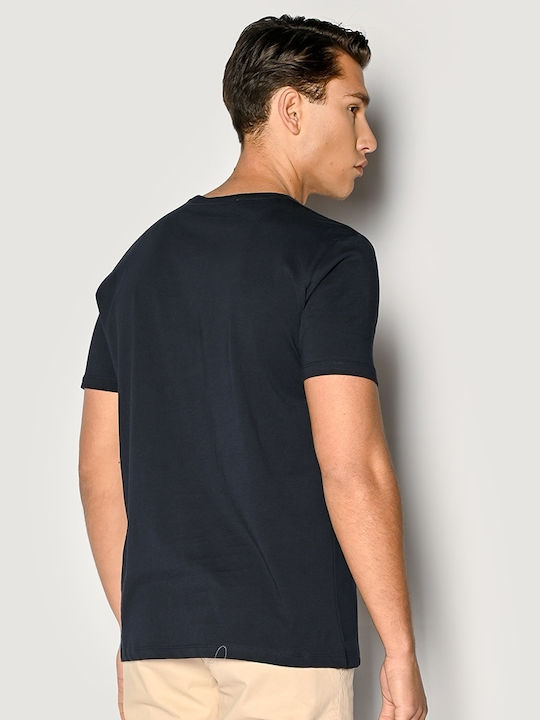 Brokers Jeans Ανδρικό T-shirt Navy Μπλε με Στάμπα