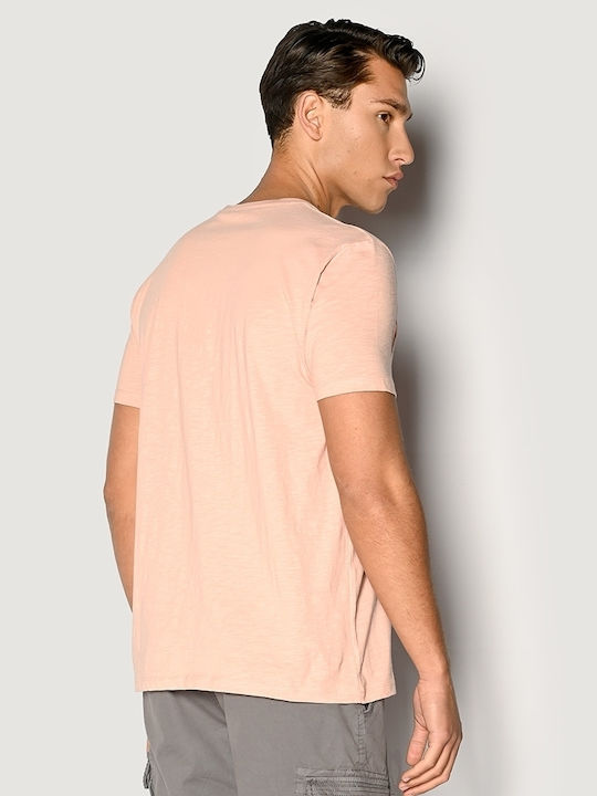 Brokers Jeans Herren T-Shirt Kurzarm Rosa