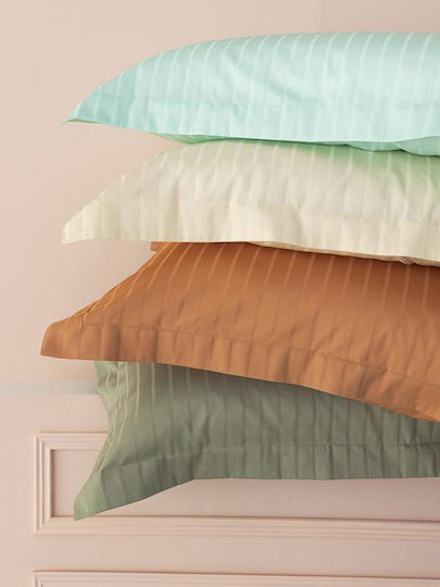 Palamaiki Duvet Cover Set Cotton Satin Queen with 2 Pillowcases 240x250 Sateen Riga Caramel
