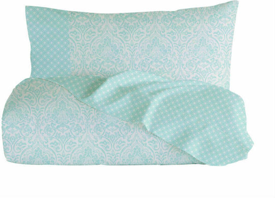Makis Tselios Home Set Huse Pentru Pilote Boho 100% Bumbac Superdublu Cu 2 Fețe De Pernă Albastre