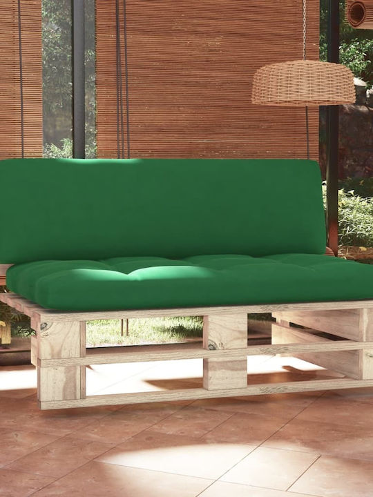 Two-Seater Sofa Outdoor from Pallets with Pillows 110x65x55cm