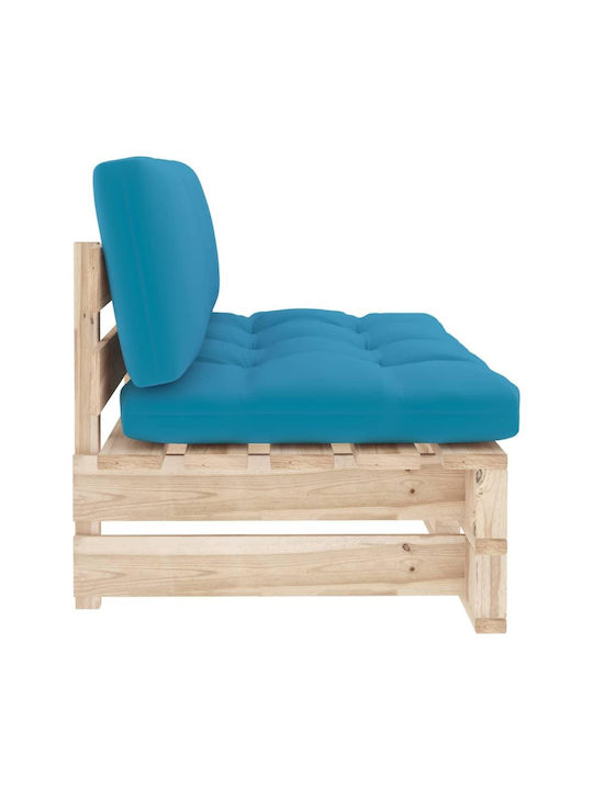 Two-Seater Sofa Outdoor from Pallets with Pillows 110x65x55cm