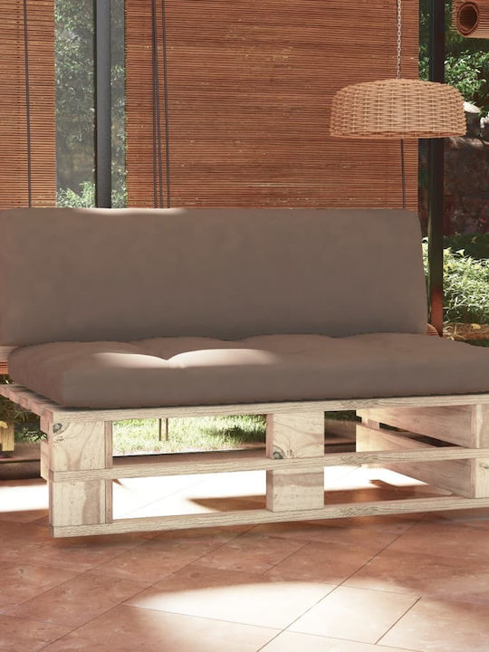 Zweisitziges Sofa Außenbereich aus Paletten mit Kissen 110x65x55cm
