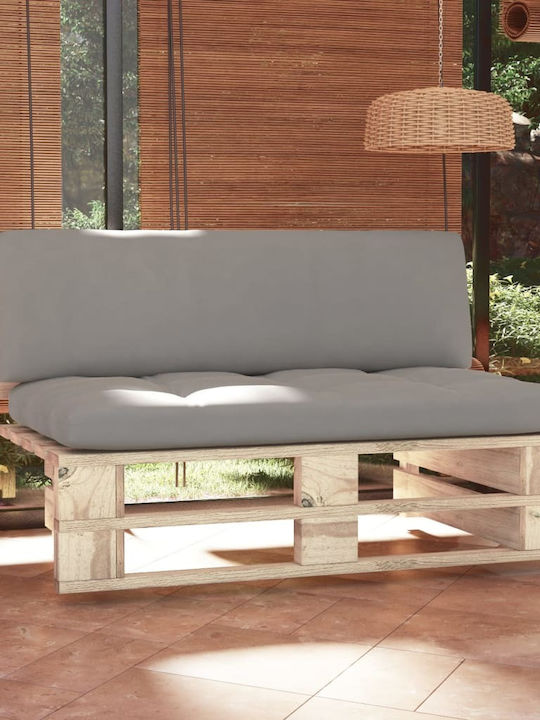 Zweisitziges Sofa Außenbereich aus Paletten mit Kissen 110x65x55cm