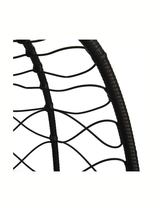 Leagăn cu bază și pernă Rattan Negru Rezistență până la 150kg L106xL103xH195cm