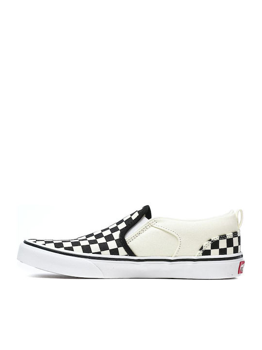 Asher Checkers Γυναικεία Slip-On Λευκά