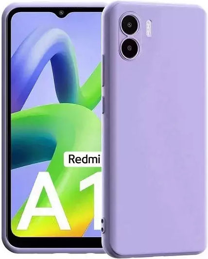 Soft Touch Umschlag Rückseite Silikon Lila (Redmi A1)