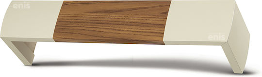 Enis by Domus Curtain Pelmets Curtain Rod 100cm Aluminium Ivory / Chestnut