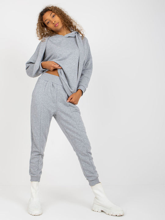 Fancy Damen-Sweatpants-Set Gray