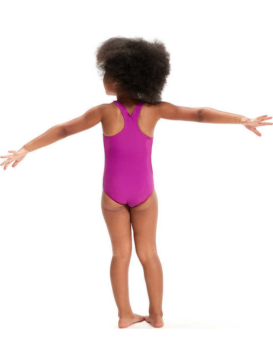 Speedo Детски Бански Една част Лилав