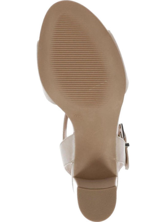 Leather Sandals Beige