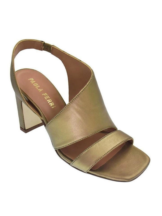 Paola Ferri Damen Sandalen in Gold Farbe