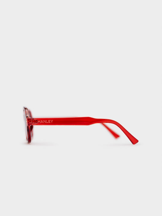 Hanley Artesia Sonnenbrillen mit Crystal Red Rahmen und Gray Polarisiert Linse