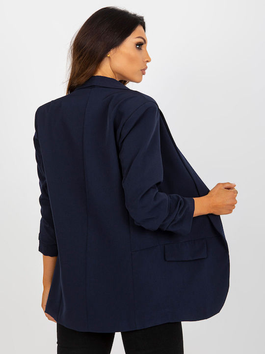 Och Bella Women's Blazer Navy Blue