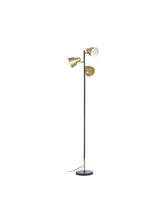 BigBuy Floor Lamp H155xW30cm. with Socket for Bulb E27 Black S8802373