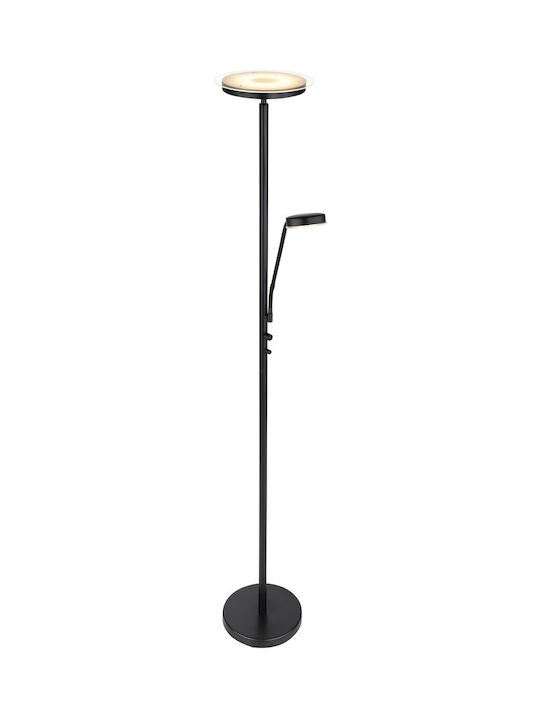 Globo Lighting LED Floor Lamp H180xW26cm. with Warm White Light Black