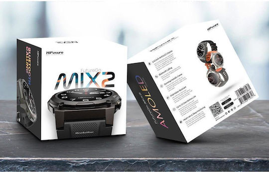 HiFuture FutureGo Mix 2 Oțel inoxidabil Smartwatch (Raven Black)