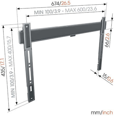 Vogel's TVM 5605 Βάση Τηλεόρασης Τοίχου έως 100" και 100kg