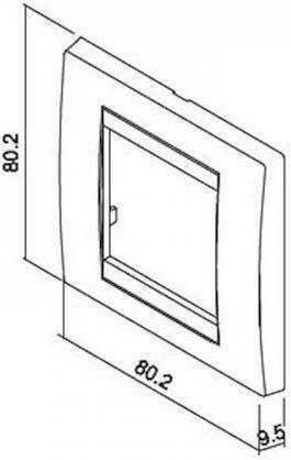 Geyer Switch Frame 2 Positions Horizontal Installation in Gray Color 702053G