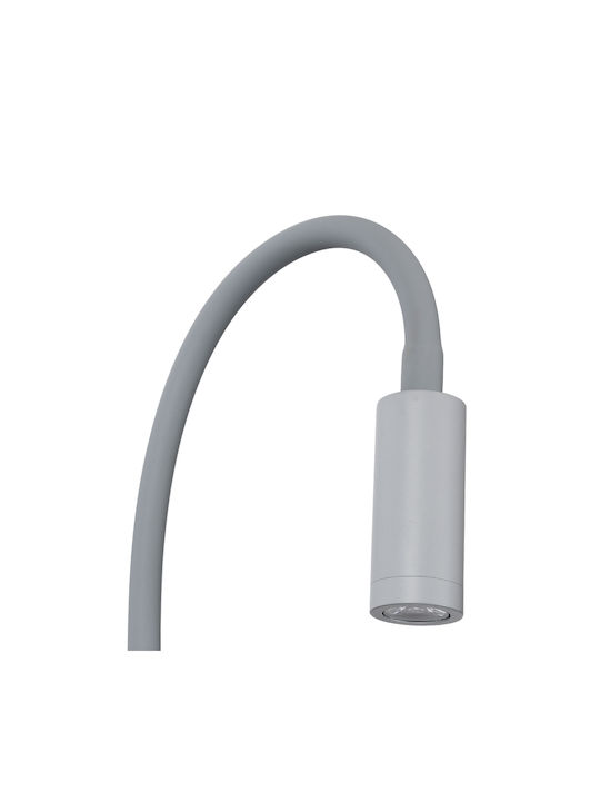 GloboStar Goose Modern Lamp Wall with Integrated LED and Natural White Light Gray 15.5x30.5cm