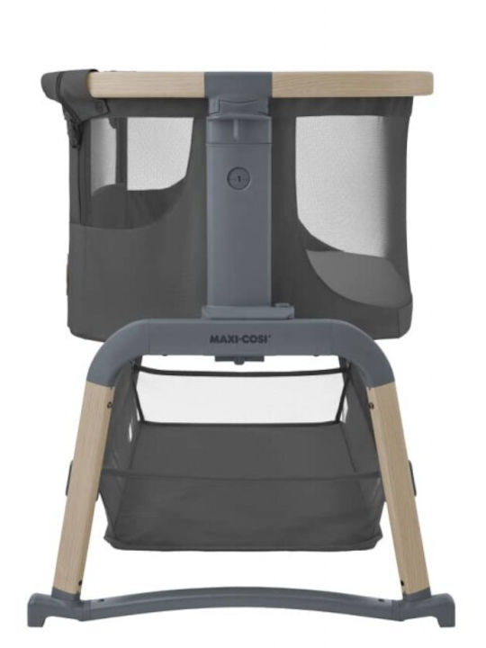 Maxi-Cosi Cradle Iora Air with Mattress, Side Opening, and Wheels Beyond Graphite