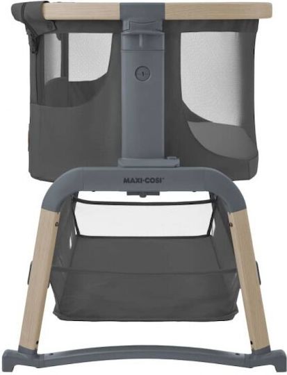 Maxi-Cosi Cradle Iora Air with Mattress, Side Opening, and Wheels Beyond Graphite