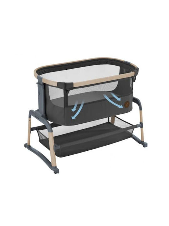 Maxi-Cosi Cradle Iora Air with Mattress, Side Opening, and Wheels Beyond Graphite
