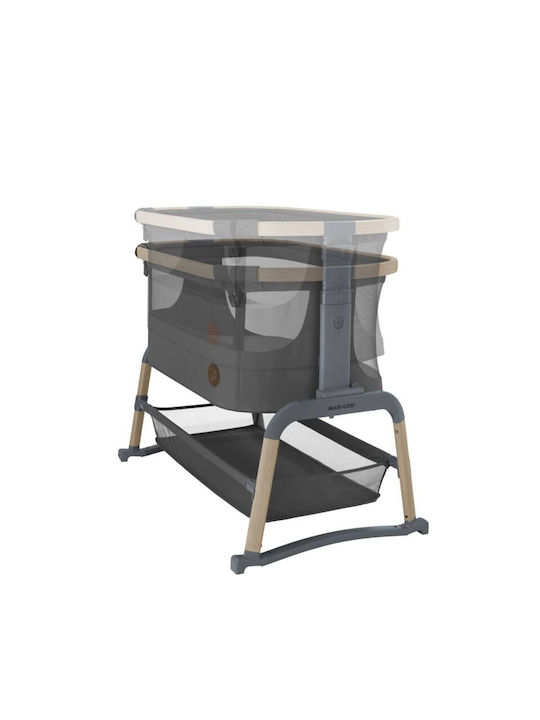 Maxi-Cosi Cradle Iora Air with Mattress, Side Opening, and Wheels Beyond Graphite