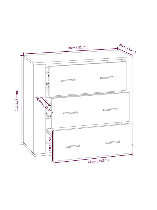 Kleiderschrank Büro 80x33x70cm
