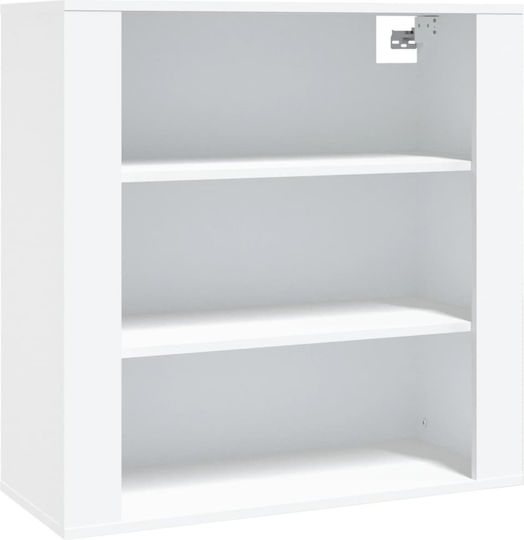 Wooden Office Cabinet White 80x33x70cm