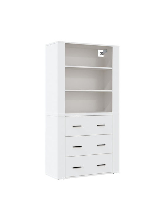 Büroaufbewahrungsschrank Aus Holz Weiß 80x33x70cm