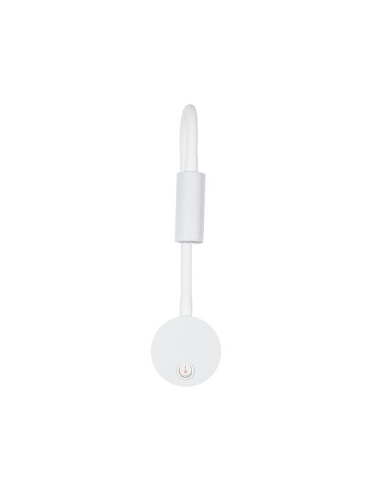 GloboStar Goose Μονό LED Φυσικό Λευκό Σποτ σε Λευκό Χρώμα