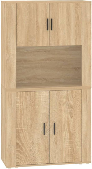 Office Storage Chipboard Closet Sonoma L80xW33xH150cm Office Storage Chipboard Closet Sonoma L80xW33xH150cm