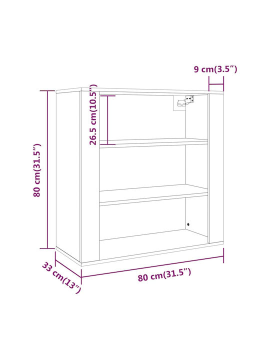 Kleiderschrank Büro Sonoma 80x33x70cm