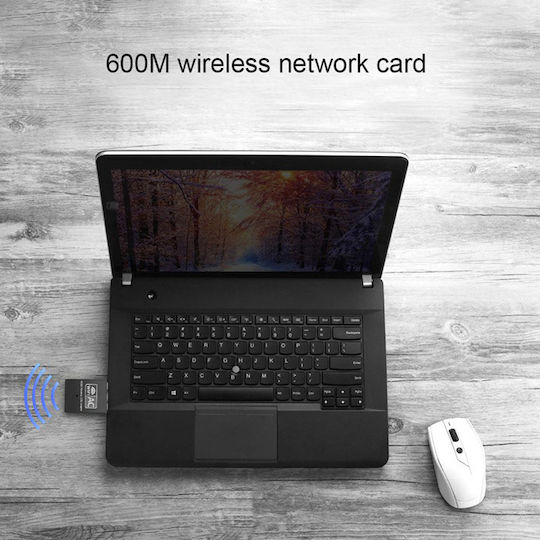 Powertech PT-1041 Αντάπτορας Δικτύου USB με Ασύρματη Σύνδεση Wi-Fi 600Mbps