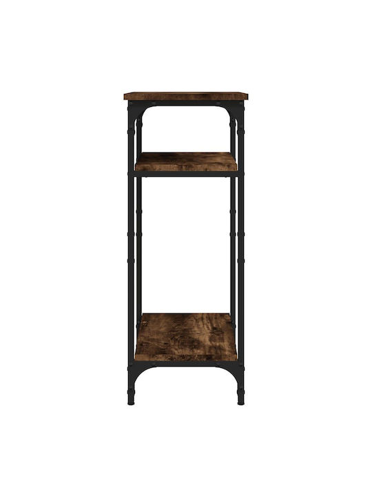 Rectangular Side Table Metal Brown W40xL30xH75cm