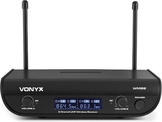 Vonyx WM82C Set Wireless Δυναμικό Microphone Hand, Head for Vocals