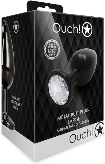 Shots Ouch Metal Butt Plug Πρωκτική Σφήνα Large Διάφανη