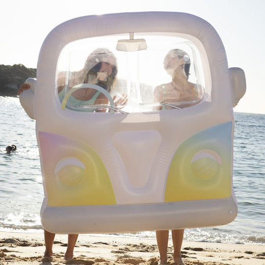 Sunnylife Luxe Camper Ombre Inflatable Mattress for 2 People White 160x155cm