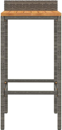 Wooden Bar Stool for Outdoor Use Gray 4 Pieces 40x44x86cm