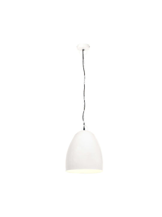 vidaXL Industrial Κρεμαστό Φωτιστικό Λευκό με Ντουί E27 42x52εκ.