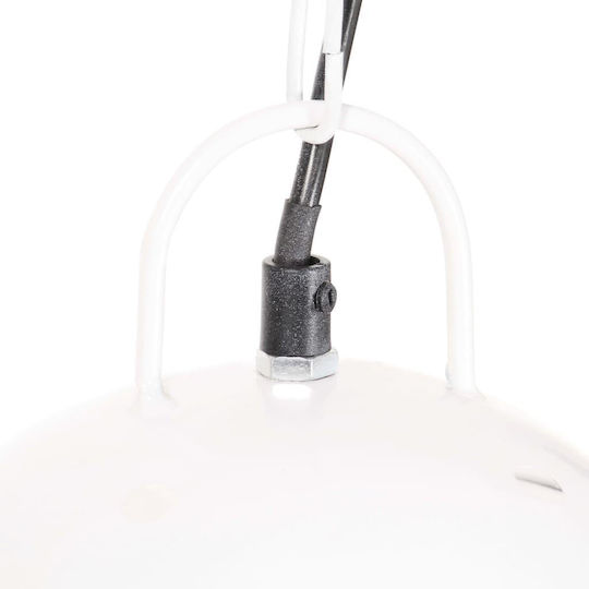 vidaXL Industrial Pendant Light White with Socket E27 42x52cm