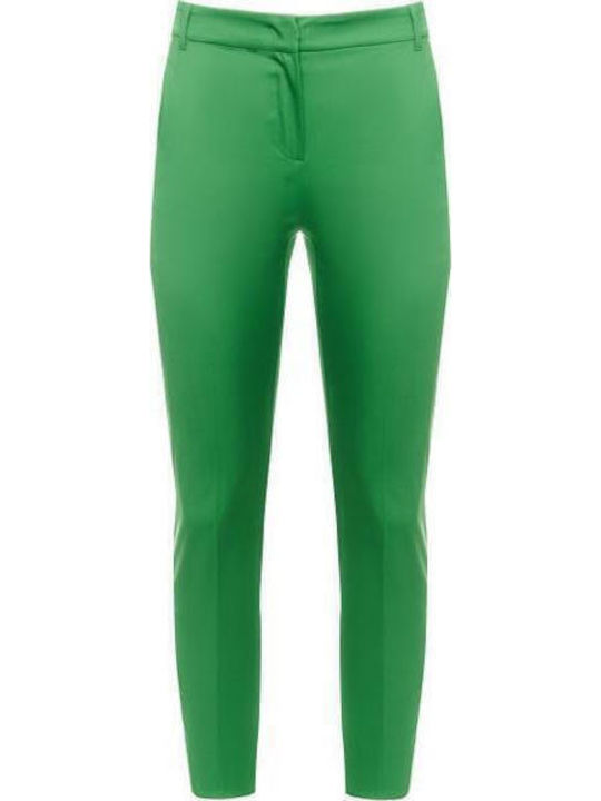Nicole Women's Fabric Capri Trousers Green