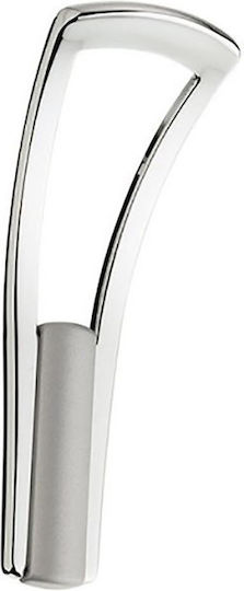 Viobrass Metal Chrome Single Wall Hanger 4x7.7cm